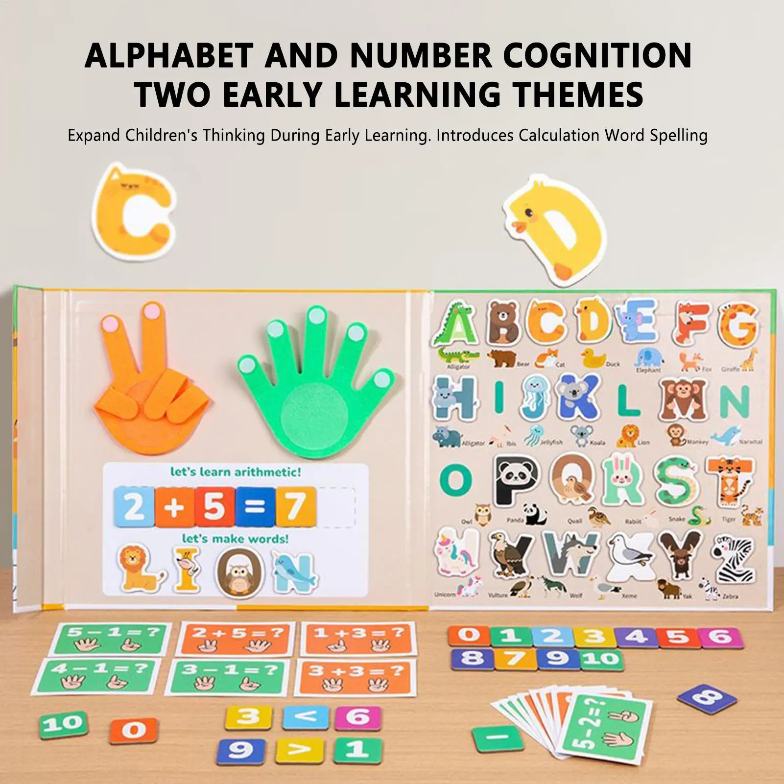 New Montessori Toys Educational Math manipulatives Number Counting Blocks Preschool Learning Toys for Kids Toddlers 3-5 Year