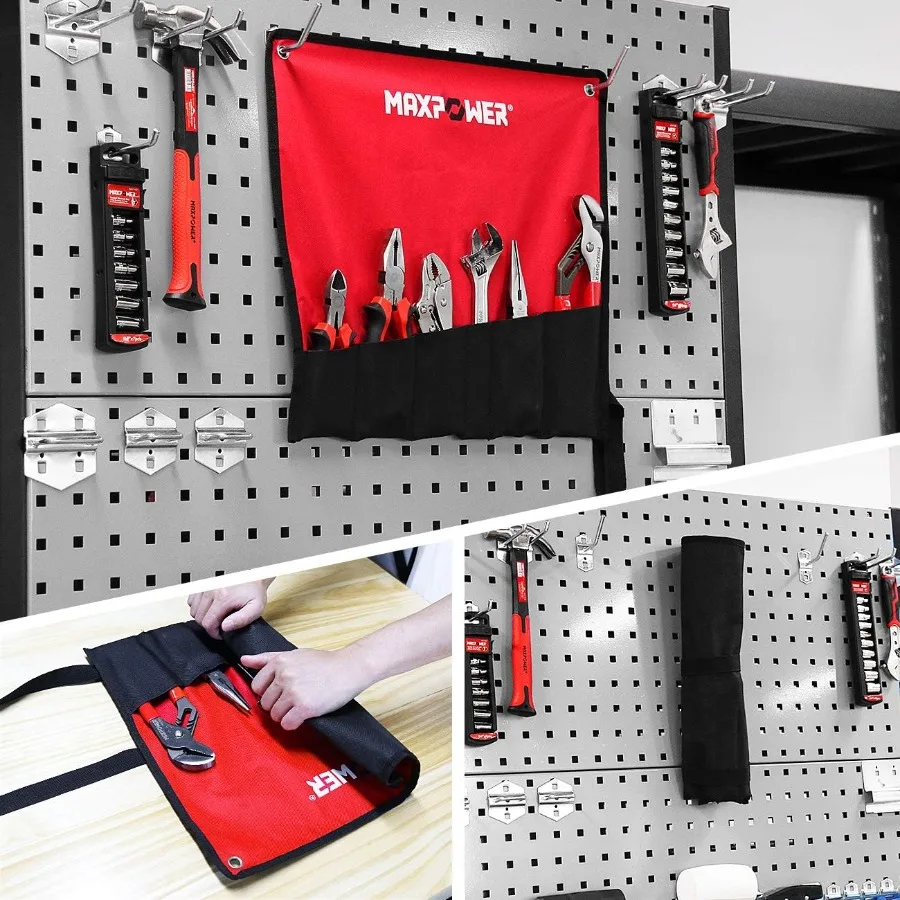 ชุดประแจและคีม 6 ชิ้นในกระเป๋าชุดสำหรับซ่อมรถยนต์ อุปกรณ์ประปา การบำรุงรักษาไฟฟ้า และงาน DIY ทั่วไป