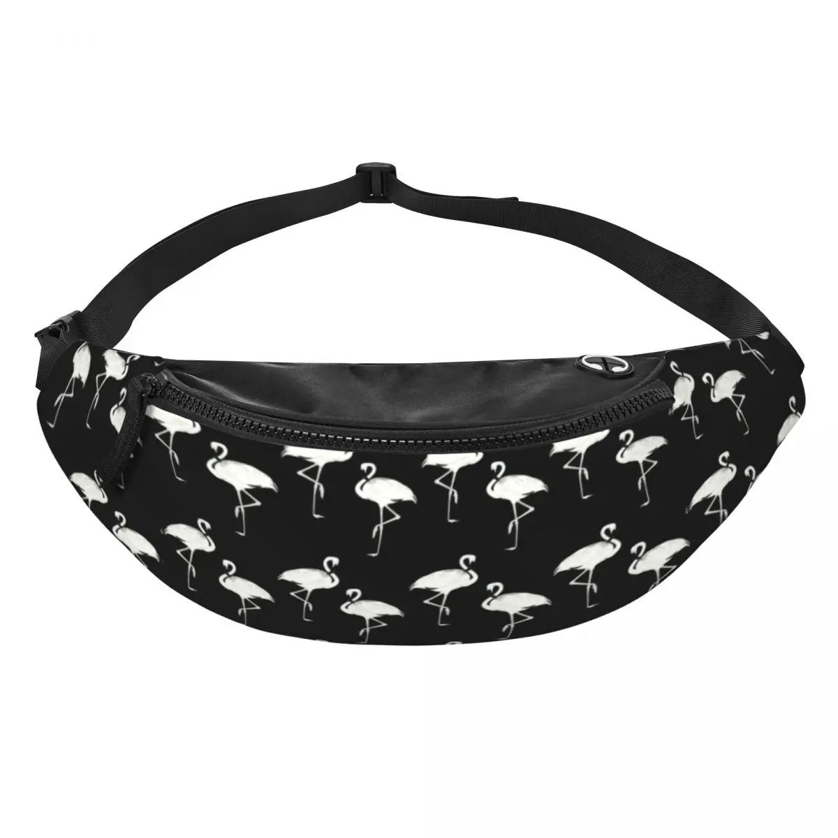 Custom Flamingos Tropical Birds Fanny Bag Customized Crossbody Waist Pack Women Men Travel Hiking Phone Money Pouch