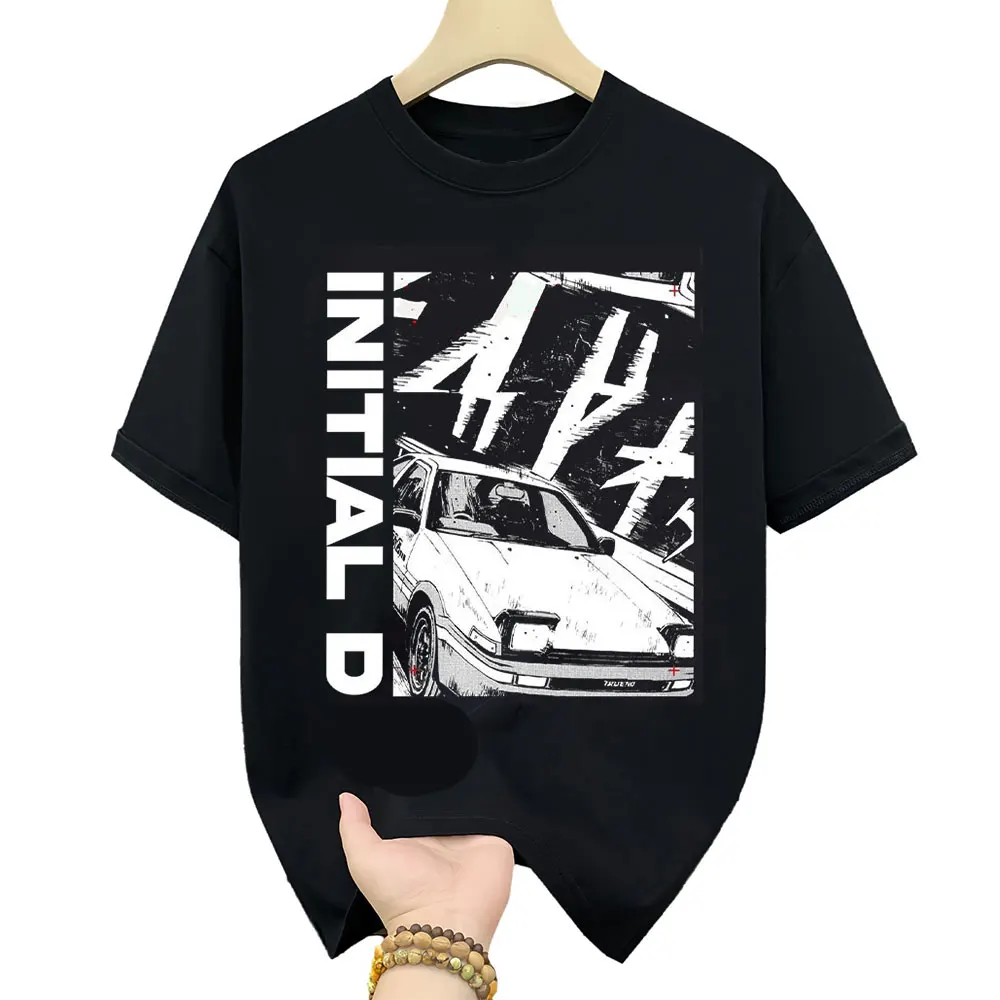 

0126 Initial D - Retro Mountain Drift Racing Manga Gift T shirt Street Racer Anime print Graphic clothes All size Tops S-6XL