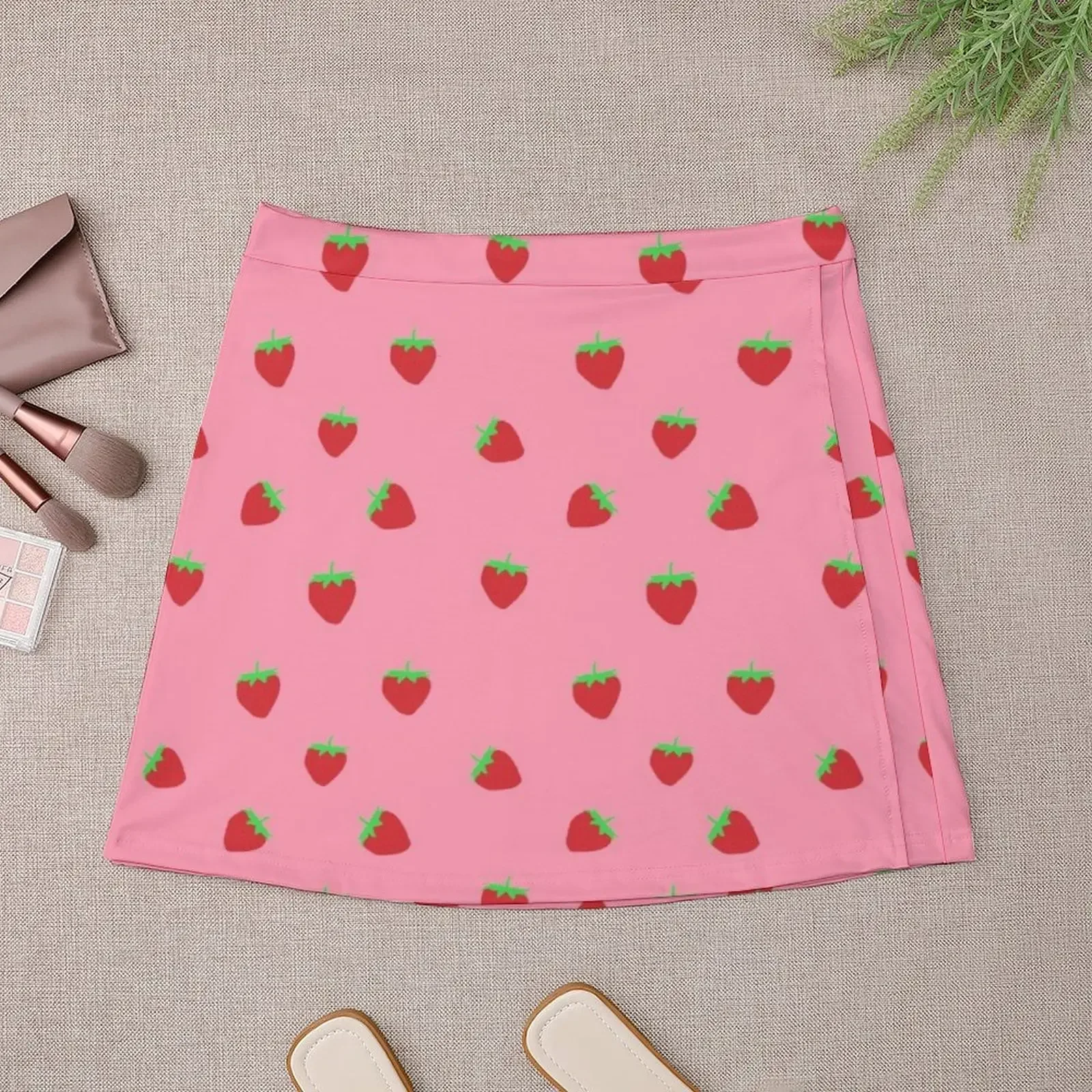 strawberry Mini Skirt 90s vintage clothes Woman skirts