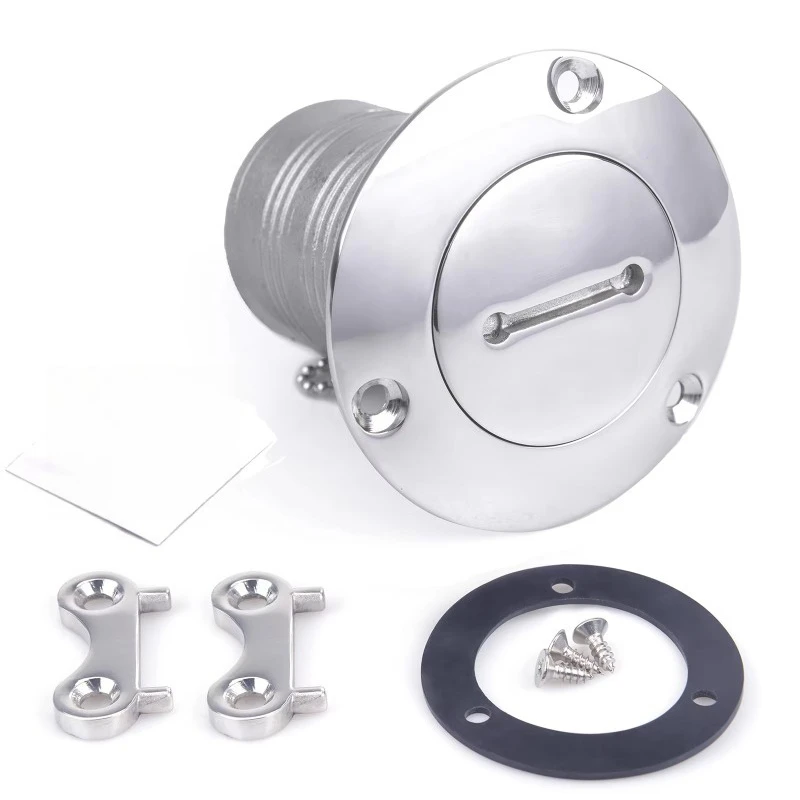Boat Hardware Deck Hardware 316 Stainless Steel Yacht  with Key, Screws, and Spare O-Ring