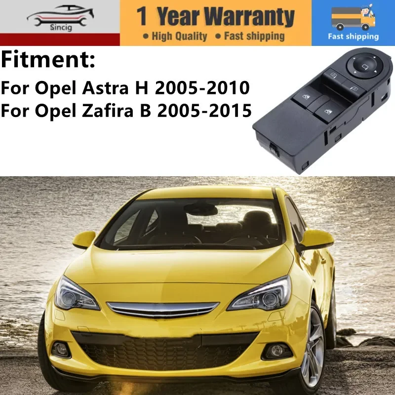 Master Power Window Switch Window Lifter Control Button For Opel Astra H 2005-2010 Zafira B 2005-2015 13228879 13228706 13183679