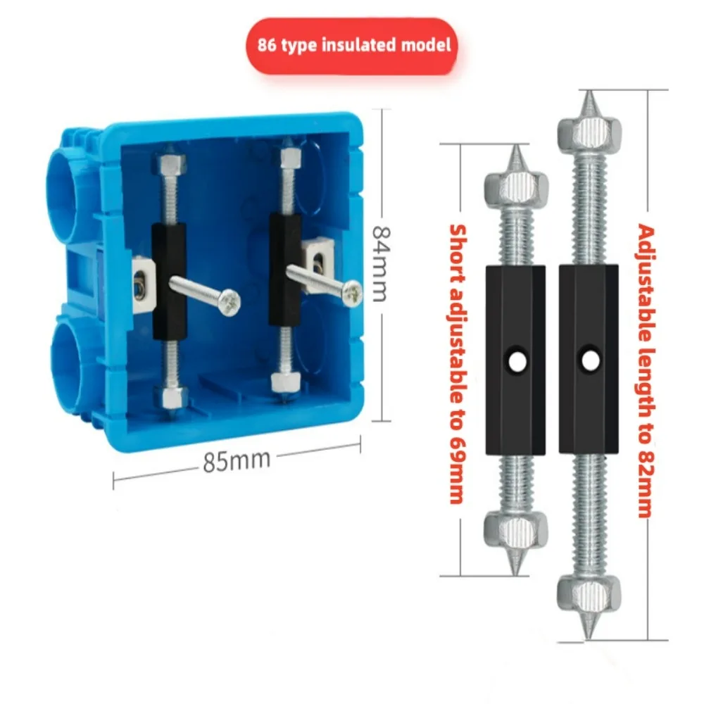 10x 86/118 interruttore cassetta scatola inferiore dispositivo di riparazione danni viti isolanti asta di supporto nascosta Stash accessori per