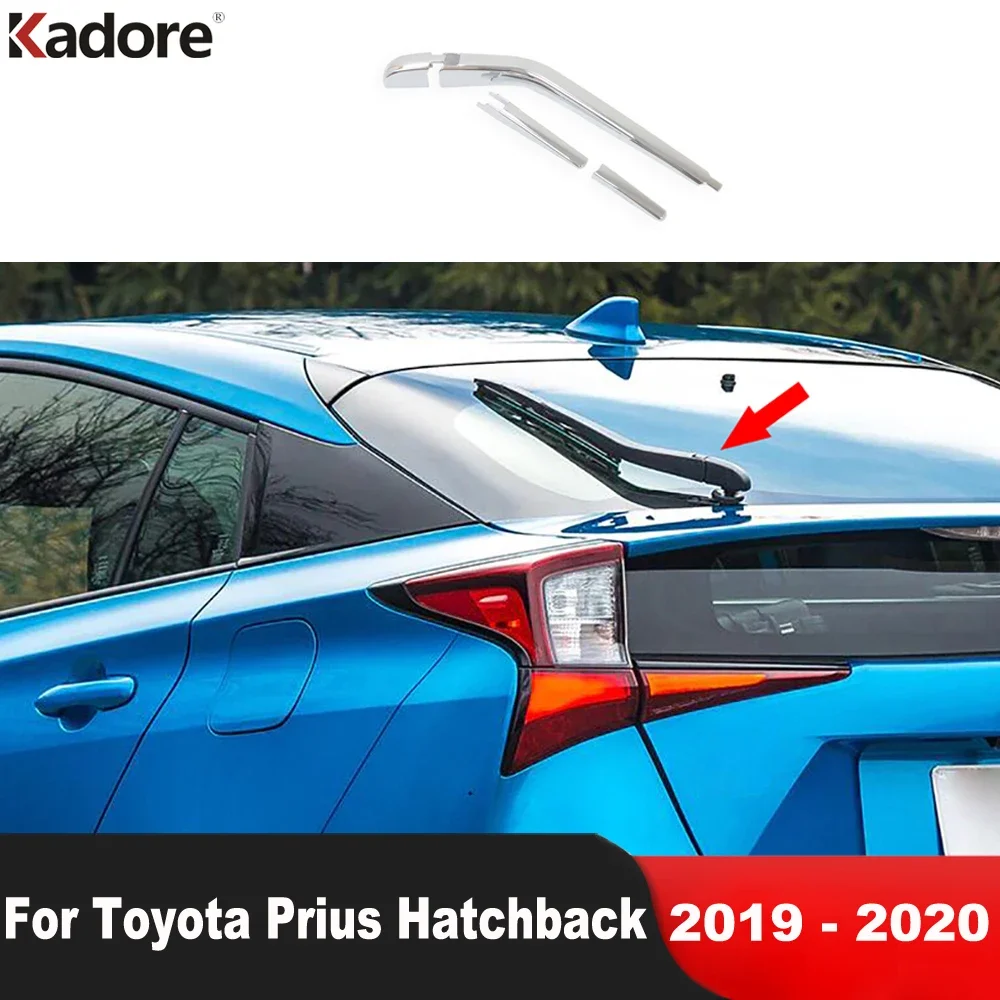 

For Toyota Prius 2019 2020 Hatchback Chrome Car Rear Window Wiper Cover Trims Tail Windscreen Wipers Arm Blade Trims Accessories