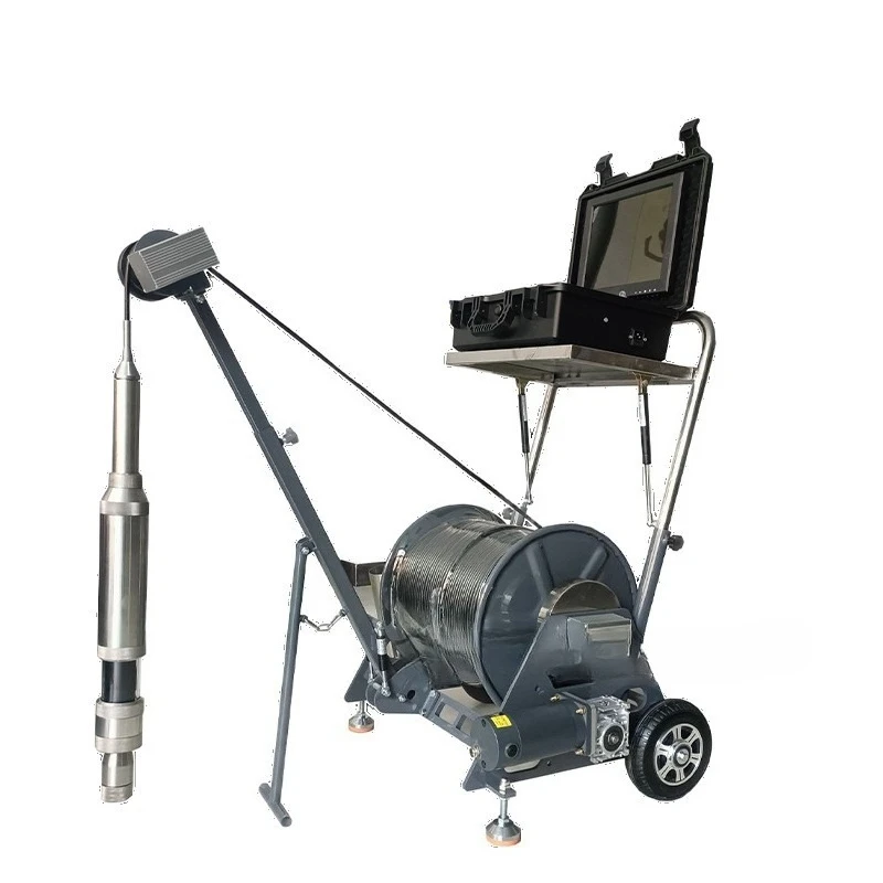 Panoramic Conversion Underground TV Imager 73mm Dual Camera Electric Winch Underground TV, Mine Detection TV