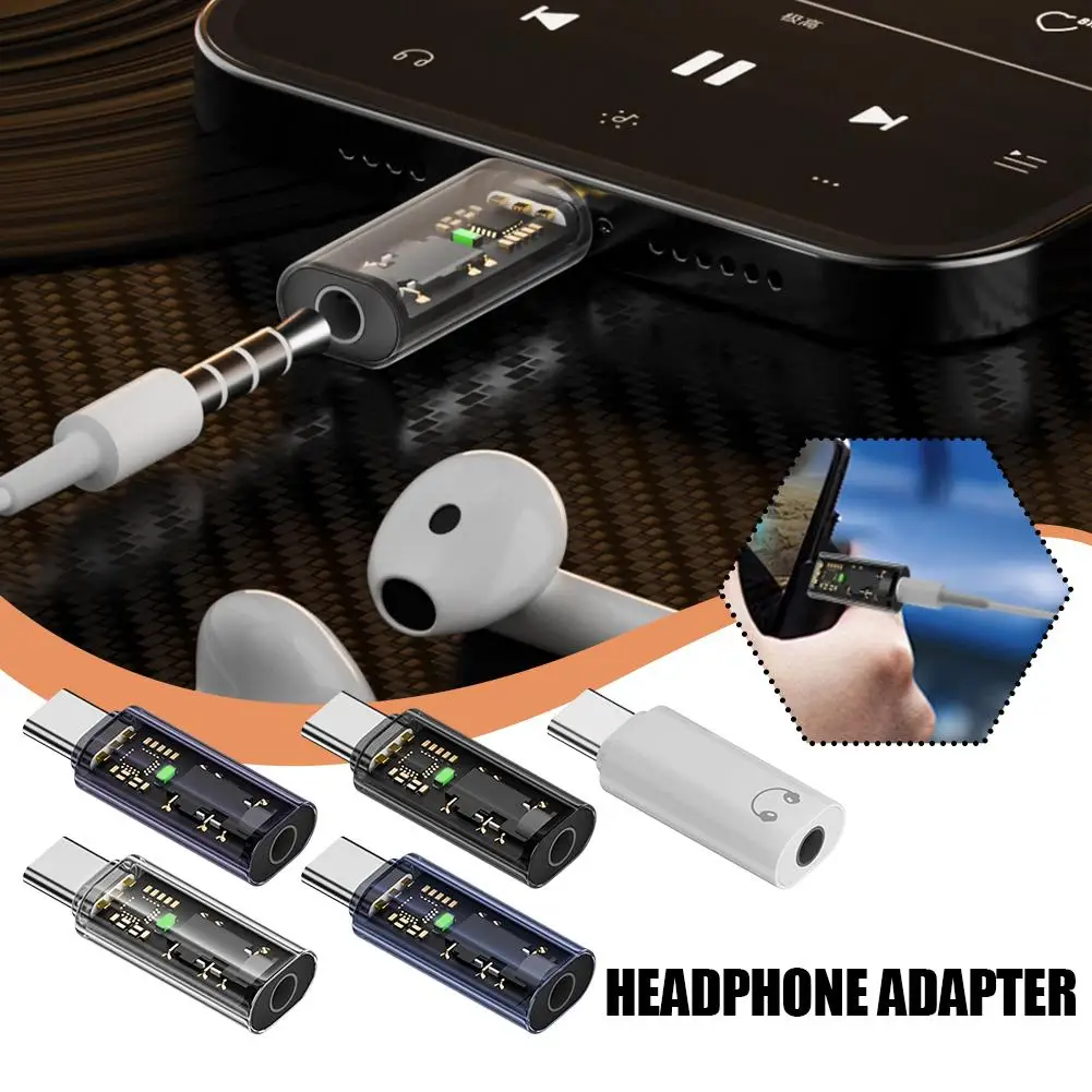 Type-C To 3.5mm Headphone Adapter Suitable For Mobile Phones High-definition Decoding Audio Adapter Headphone Accessories F1U7