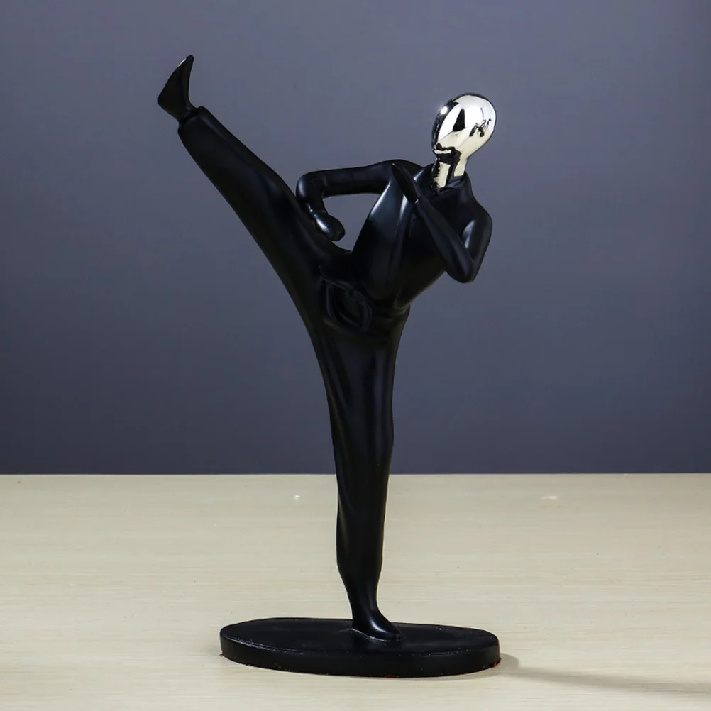 

Resin Sports Athlete Desktop Ornament Resin Craft Kung Fu Player Creative Decoration Creative Ornament