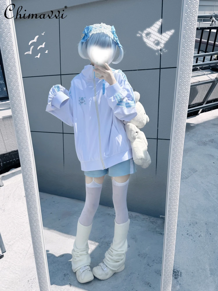 Conjunto de pantalones originales para mujer, sistema médico de subcultura japonesa, chaqueta de manga larga de Anime, chándal holgado, conjunto de dos piezas, novedad de otoño