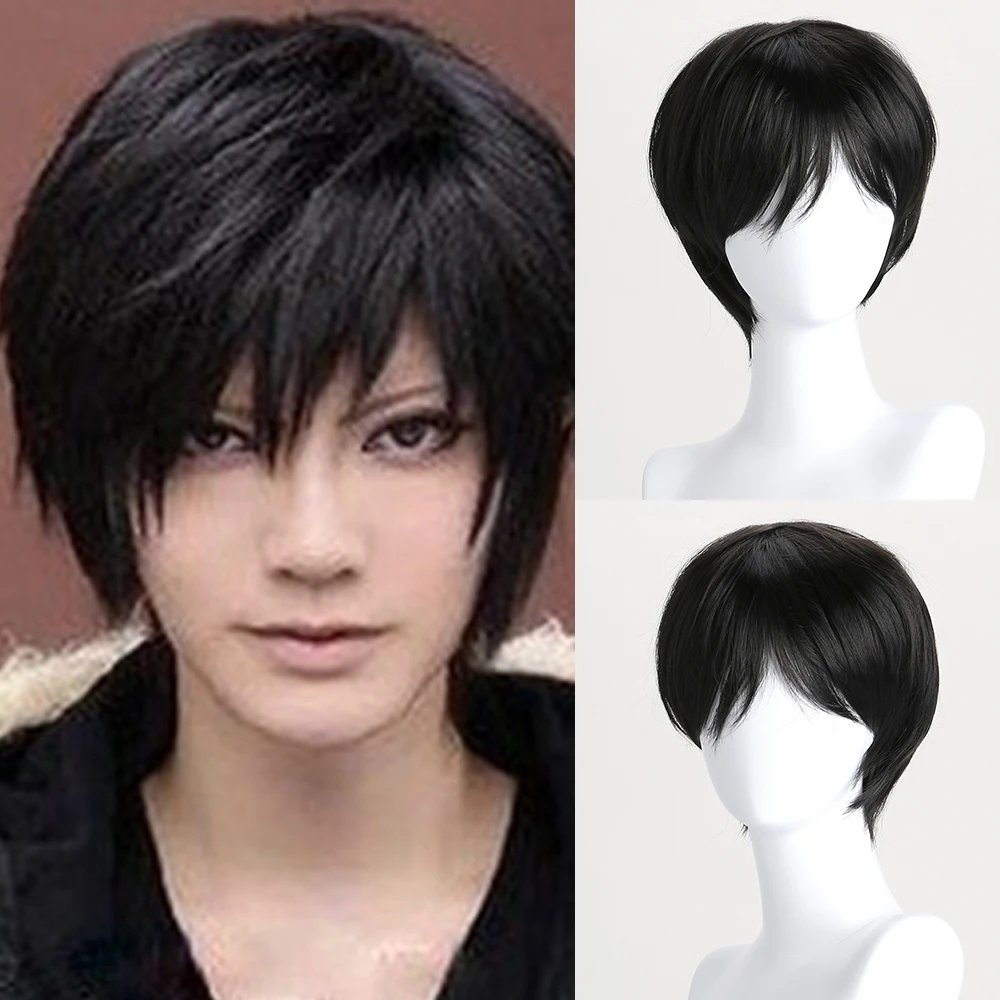 

10 Inch Synthetic Wigs For Woman Wig Black Short Curly Wig Anime Hatter Cosplay Wig For Halloween Costume Party