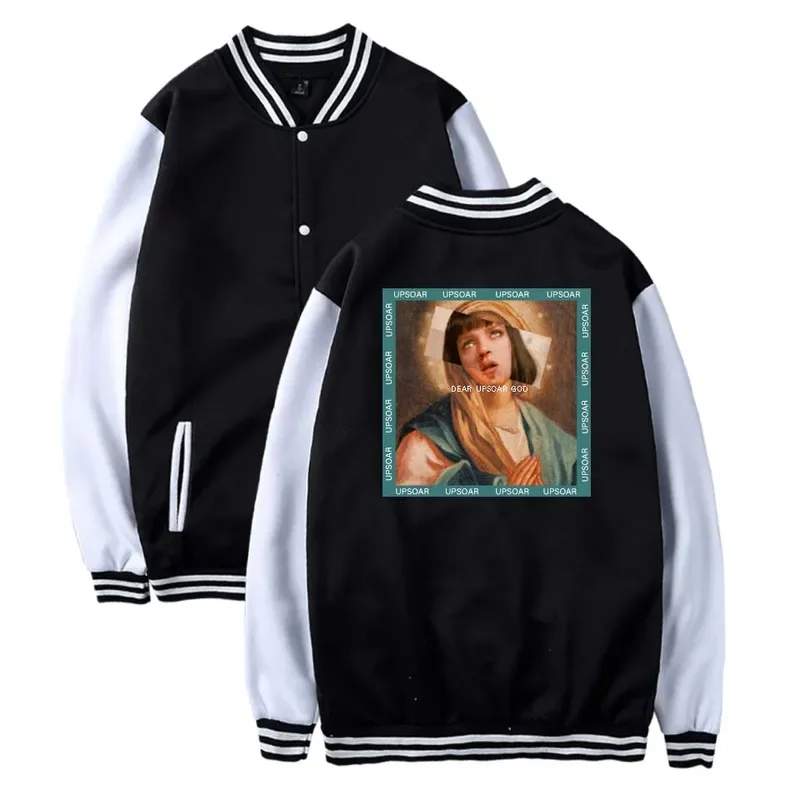 Virgin Mary Baseball Jacket Pullover Hoodies Mens Winter Sacred Notre Dame Sweatshirt Men and Women Long Casual Madonna Jacket