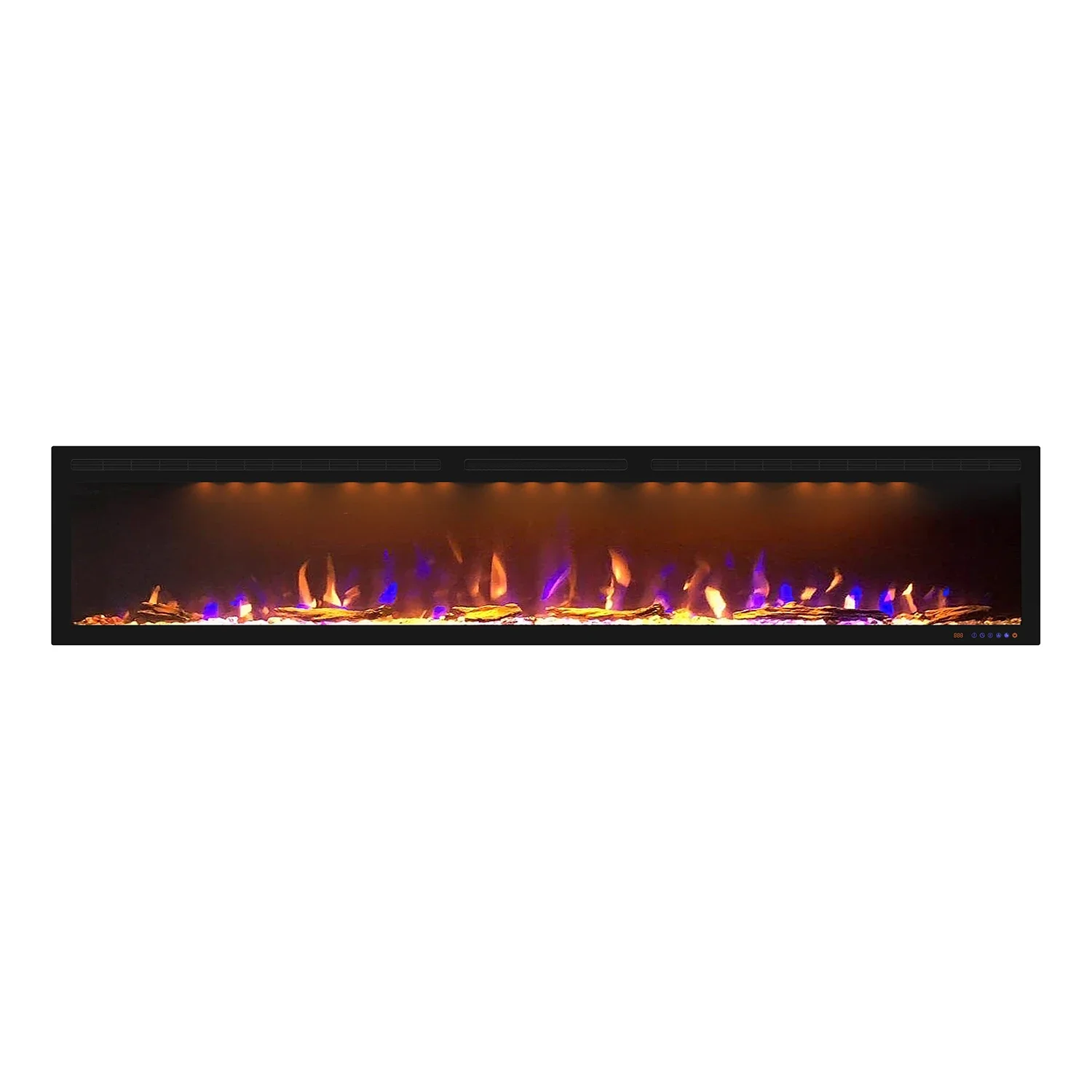 for Luxstar 72 Inch GP  Modern Indoor Media Electric Fireplace Heaters Royal Slim 1.5KW Fireplace Control Remote Agro LED Light