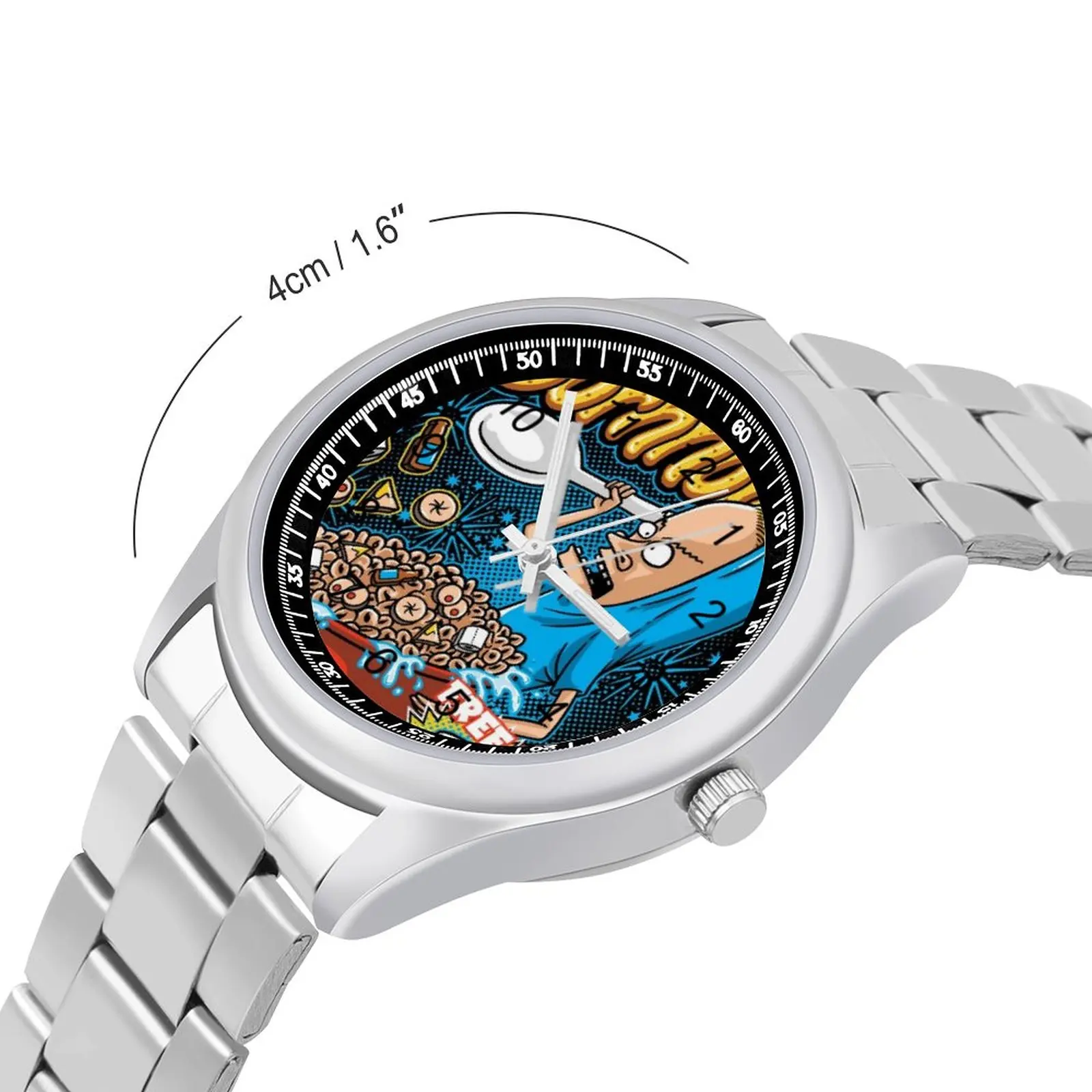 Cornholi Os Beavis And Butthead Quartz Watch Cartoon Steel Design Wrist Watch Boys Home Elastic High Class Wristwatch