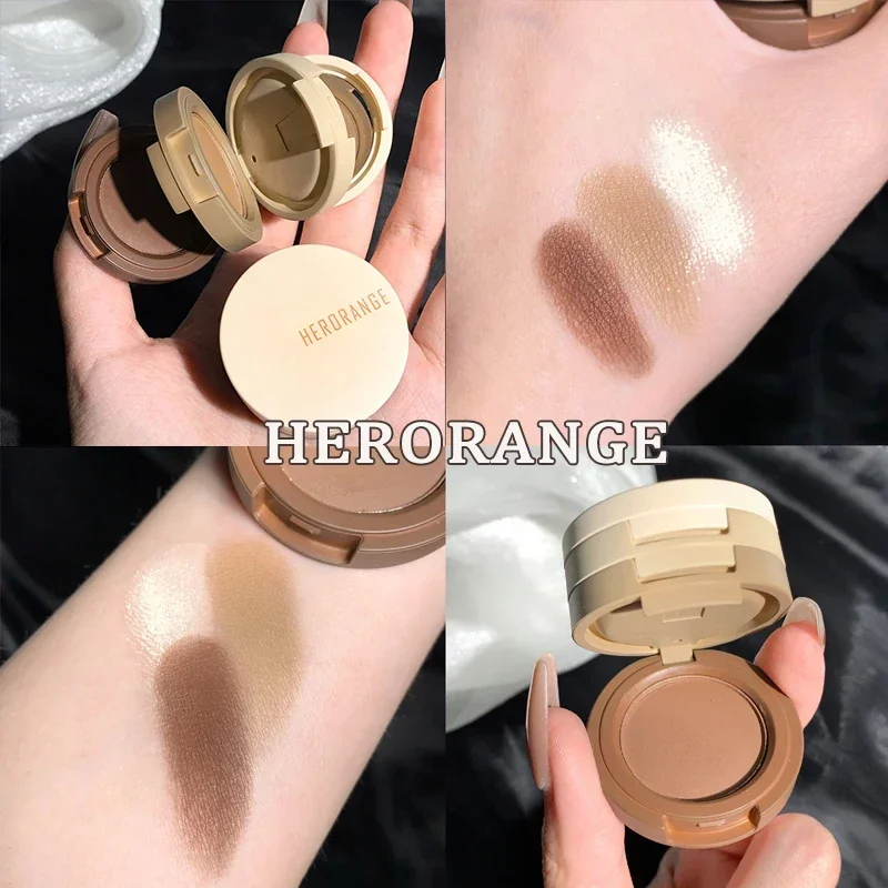 Heallor-Palette de fard à barrage 3 en 1 256, surligneur, fard nacré, miroitant, éclaircissant, ver à soie, contour du visage, poudre, maquillage Pal