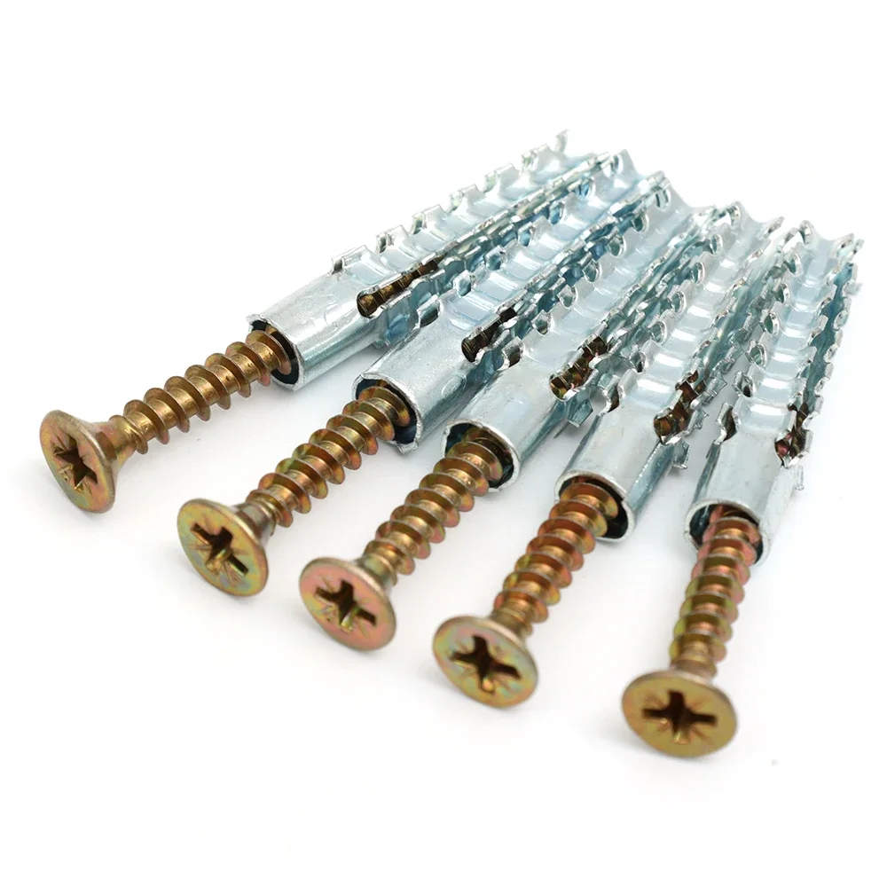 Metal Expansion Tube Pipe Self Tapping Screw Drilling Plug Solid Serrated Thorny Wall Anchor Expansion Bolt Home Improvement