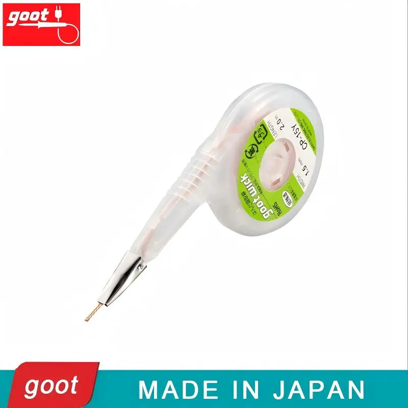 

GOOT CP-15Y/20Y/25Y/30Y/35Y 2-метровая бессвинцовая проволока для распайки — диспенсер + наконечник из нержавеющей стали для безопасной печатной платы RMA