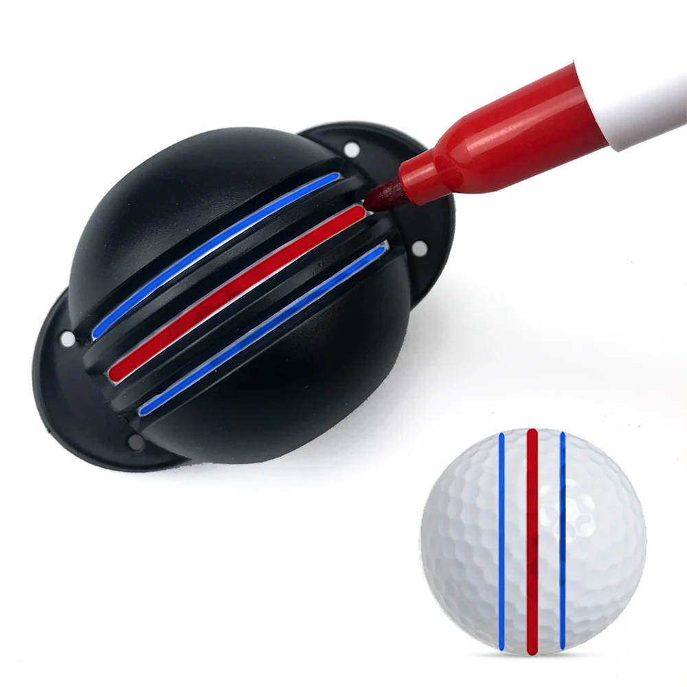 Трехлинейный маркер для гольфа, шаблон, маркер, ручка для рисования гольфа, инструмент для выравнивания линии, инструмент для позиционирования гольфа