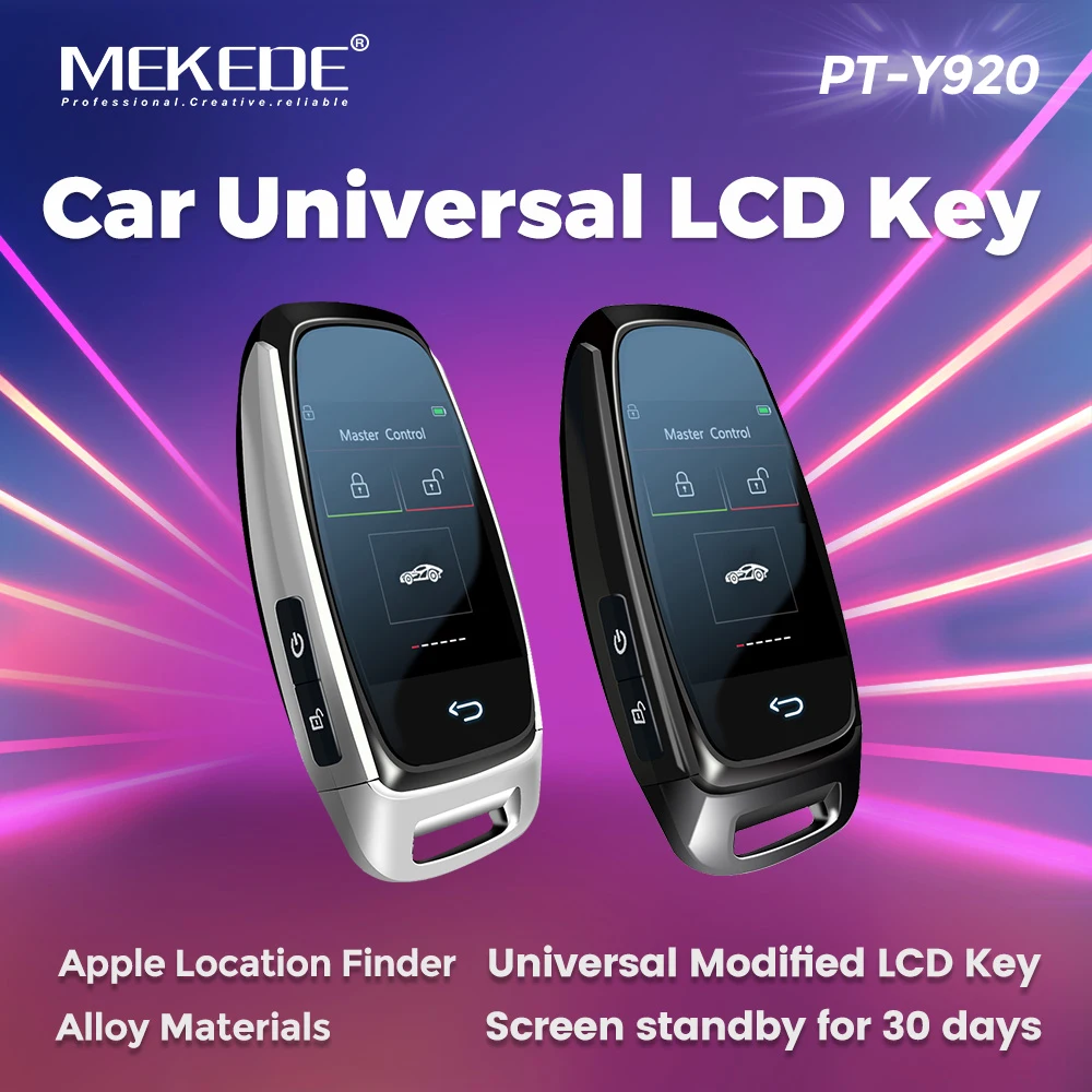 

official cetificated MFi Oval-shap Car Universal Remote Display Smart LCD Key For BMW Benz Audi Kia Ford Land Hyundai Nissan VW