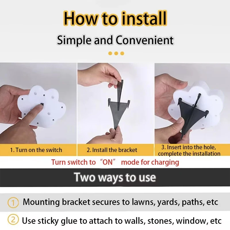 LED Solar Light Outdoor Garden Cat Animal Bear Paw Print Ground Buried Solar Light LED Street Path Decoration Footprint Light