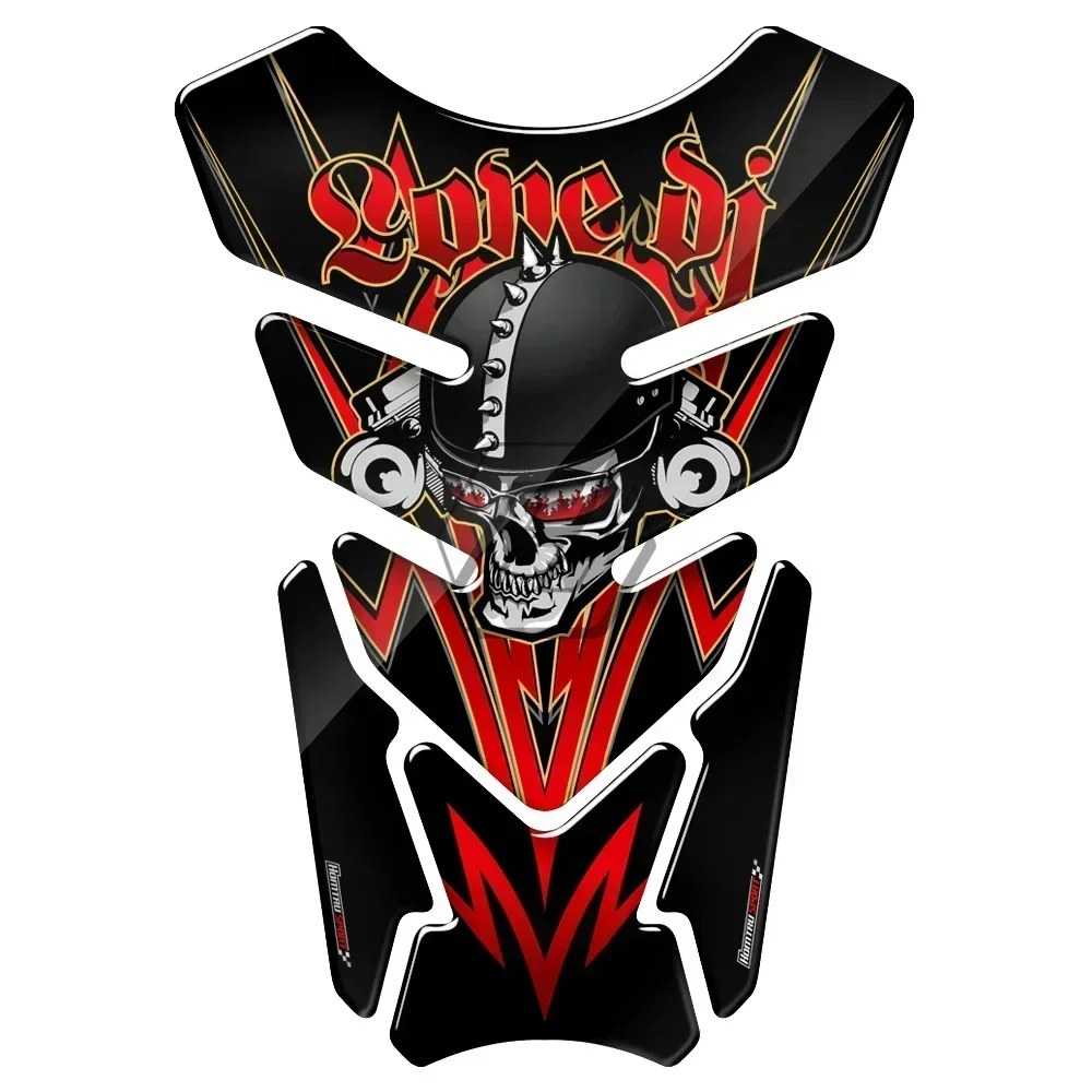 Universal 3D Motorcycle Tank Pad Gel Protector Sticker Death Grim Reaper Skull Tankpad