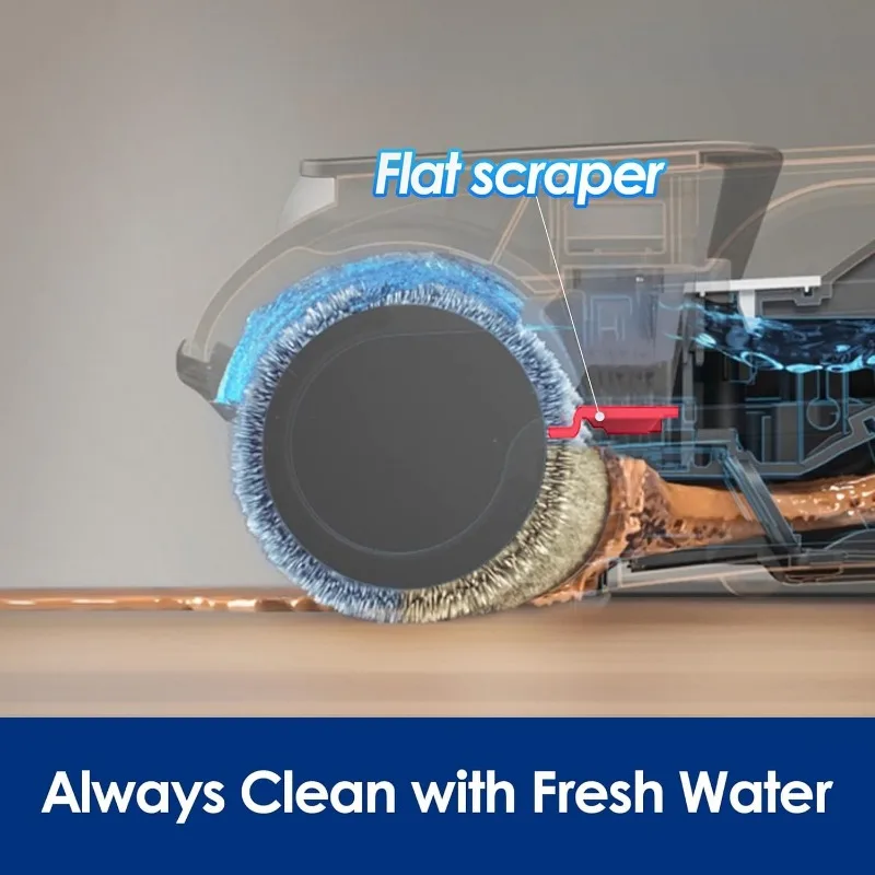 Tineco iFLOOR 5 Breeze غسالة أرضية لاسلكية كاملة للرطب والجاف، تنظيف بخطوة واحدة للأرضيات الصلبة، تنظيف الحواف