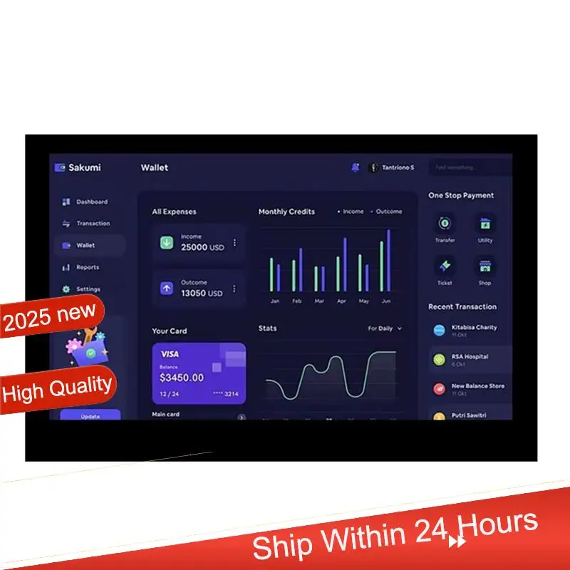 

Портативный зимний монитор с сенсорным экраном 4,3 дюйма, DSI LCD, емкостный дисплей 800x480 для Raspberry Pi 5, 4, 3, 3B+, 2