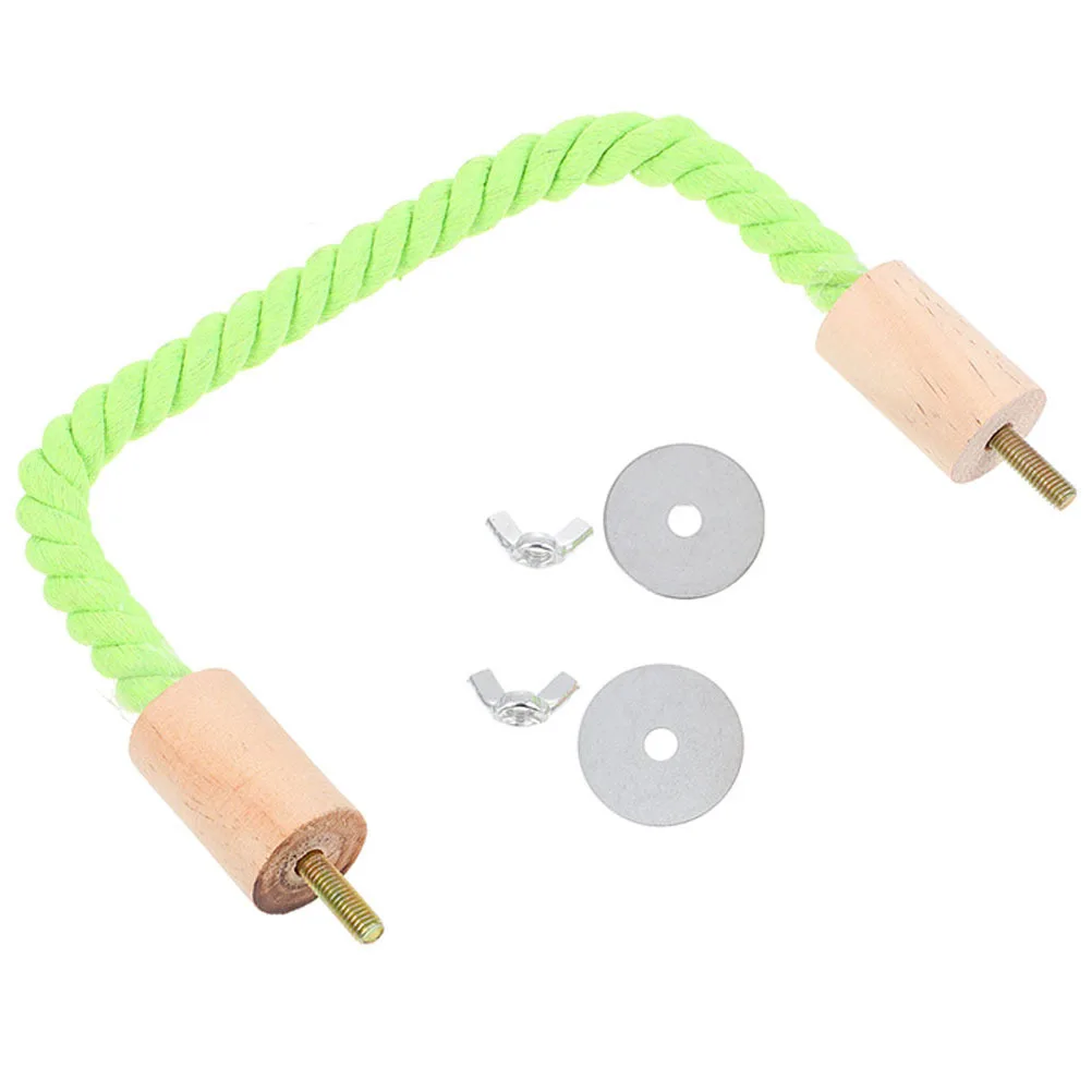 

Parrot Perch Bird Standing Stick Bite-Resistant Cage Accessory For Parakeet Cotton Rope Grinding Claw Stick Plaything Exercise