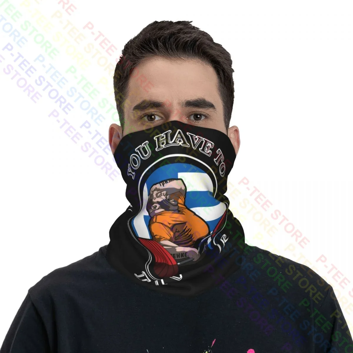 Kyriakos Grizzly You Have To Live It Greece Powerlifting Motivation Neck Gaiter Bandana Scarf Face Mask Hiking