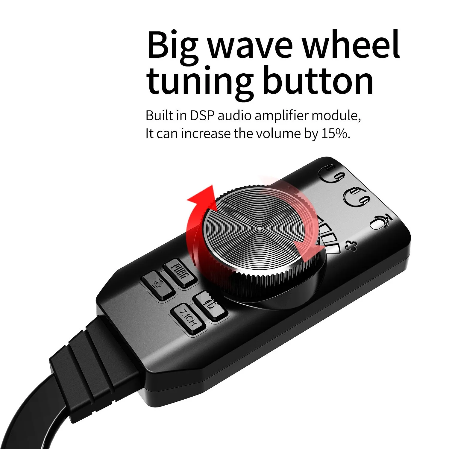 

GS3 7.1 Channel Sound Card Converter Adapter External USB Audio Headset Audio Jack Cable Adapter Switch Volume for PC