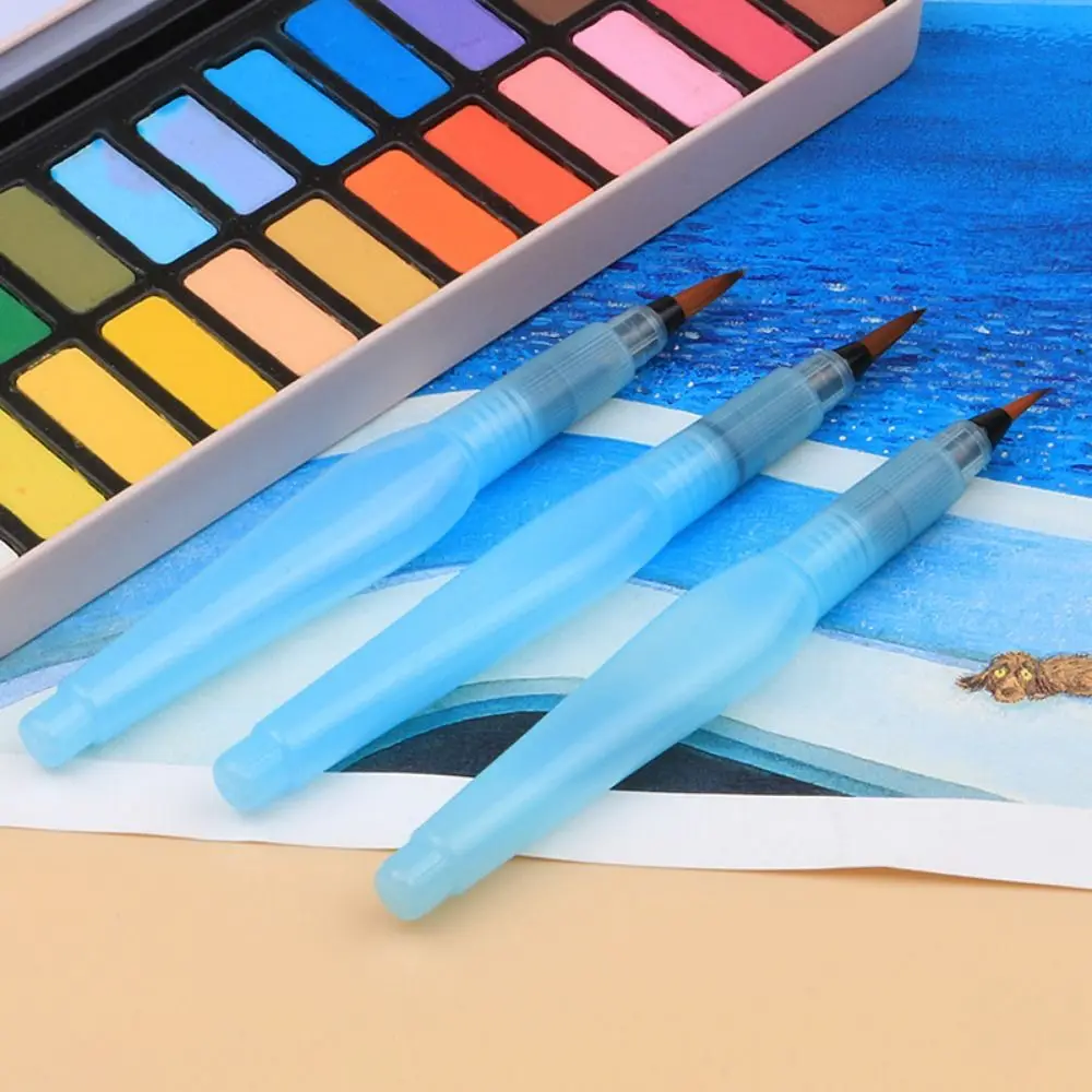 

Large Capacity Water Storage Pen Refillable Plastic Solid Watercolor Pen Round Pointed Tip 150ML Water Color Brush Painting