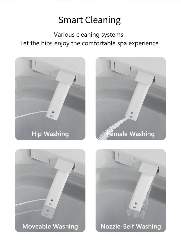 HKZX Smart Bidet Toilet with Built in Tank Modern Full Function Automatic WC Smart Intelligent Toilet