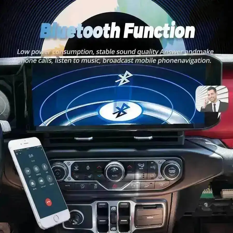 12.3inch For Jeep Wrangler 2018-2022 Navigation Stereo WiFi 4G Android Car Radio CarPlay Multimedia Video Player GPS Auto Audio