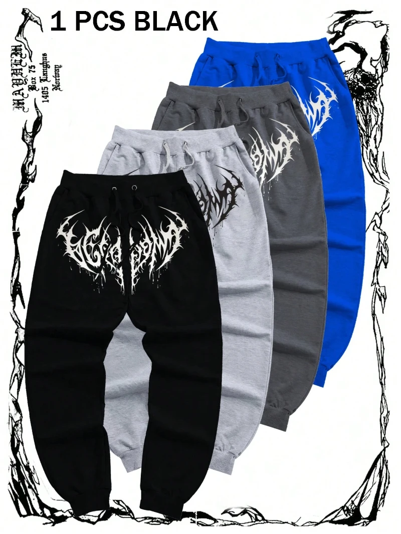 

Fitness Sports High Street Harajuku Y2K Men Women 25 New Loose Fit Dragon Soul Dark Trendy Streetwear Casual Joggers Trousers