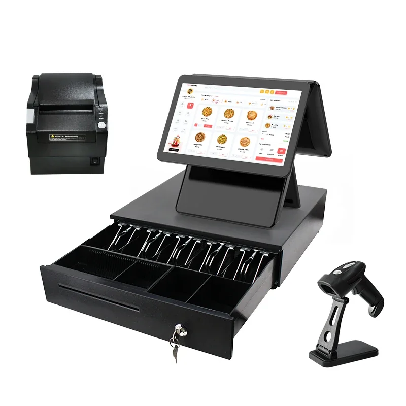 

Micropos 15 inch pos machine system pos touch screen windows cash register pos