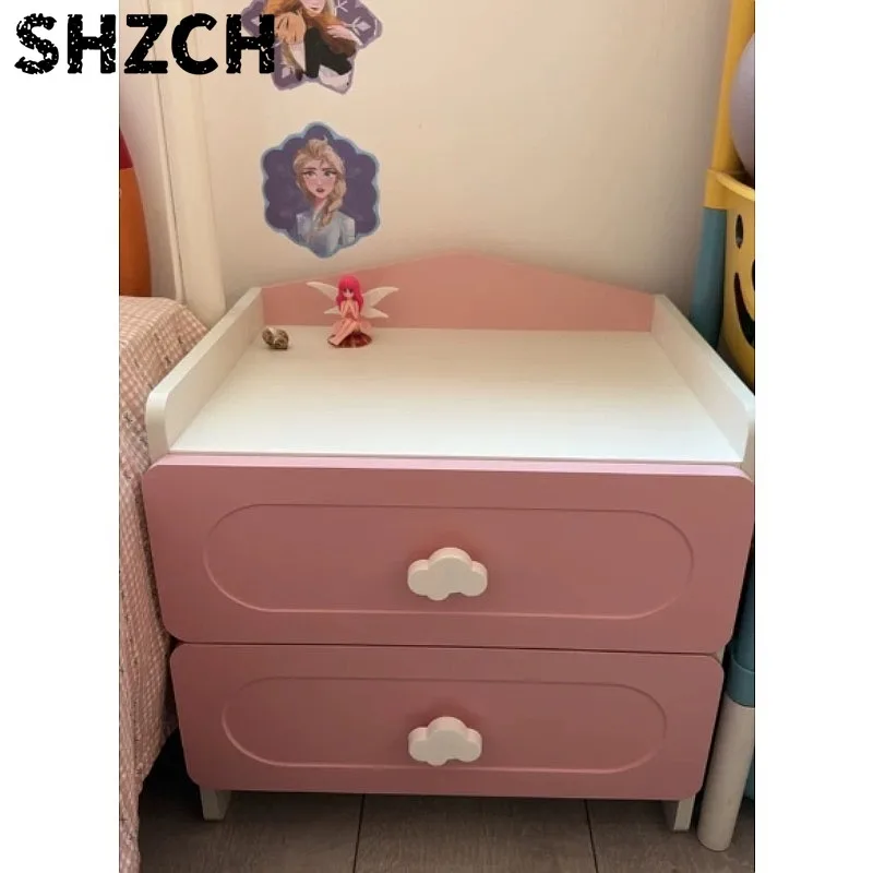Nightstand Storage Shelf Modern Bedside Organizer Small Bedroom Cabinet