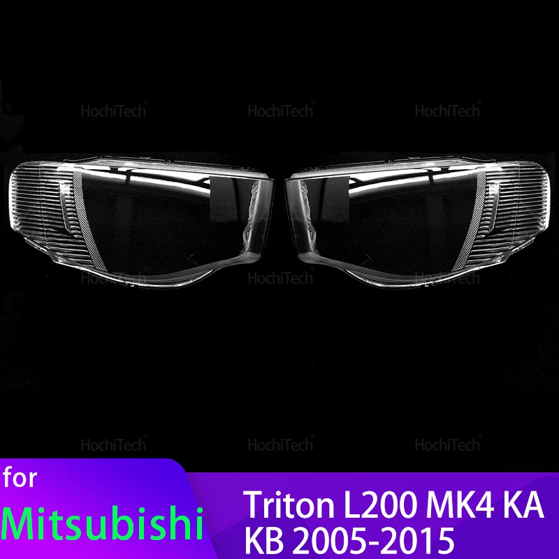 

For Mitsubishi Triton L200 MK4 KA KB 2005-2015 Headlamps Lens Glass Shell Masks Transparent Lampshade Shade Car Headlight Cover
