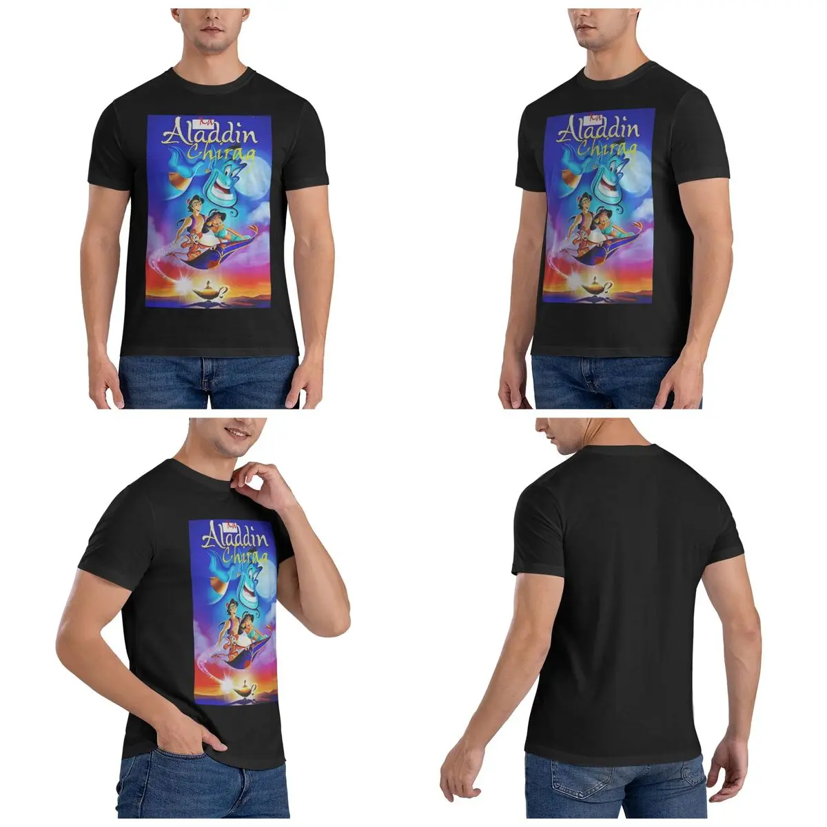 Aladdin T-Shirt for Men Cotton Plus Size T Shirts Men's Short Sleeve Round Neck Summer Clothes Tops S-6XL