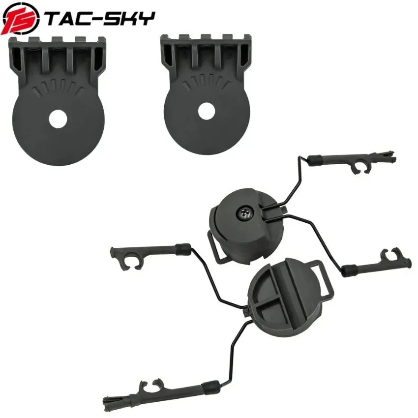 TS TAC-SKY Military Headset Adapter ARC Helmet Rail Mount and Tactical Flashlight Mounting Bracket for pelto Comta III I II