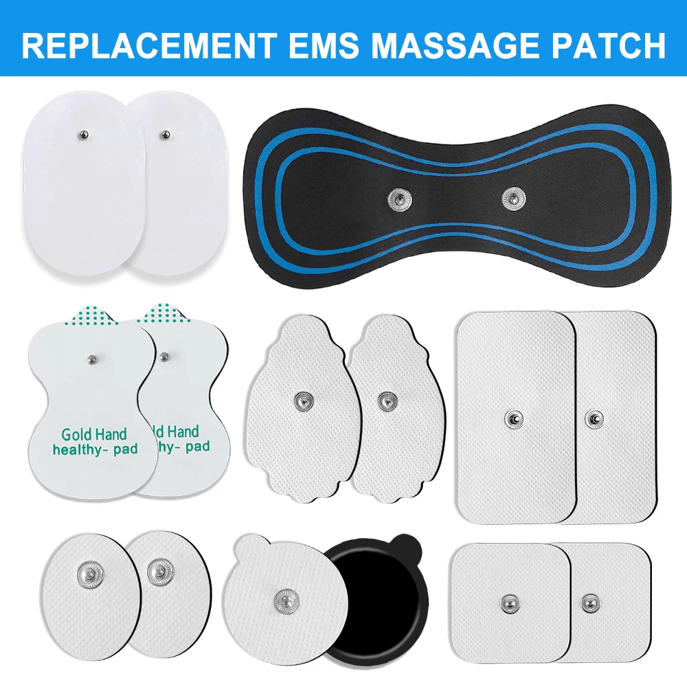 

Electrode Pads for Tens EMS Muscle Stimulator Patch Massage Patches Reusable Replaceable Physiotherapy Self-adhesive Gel Patches