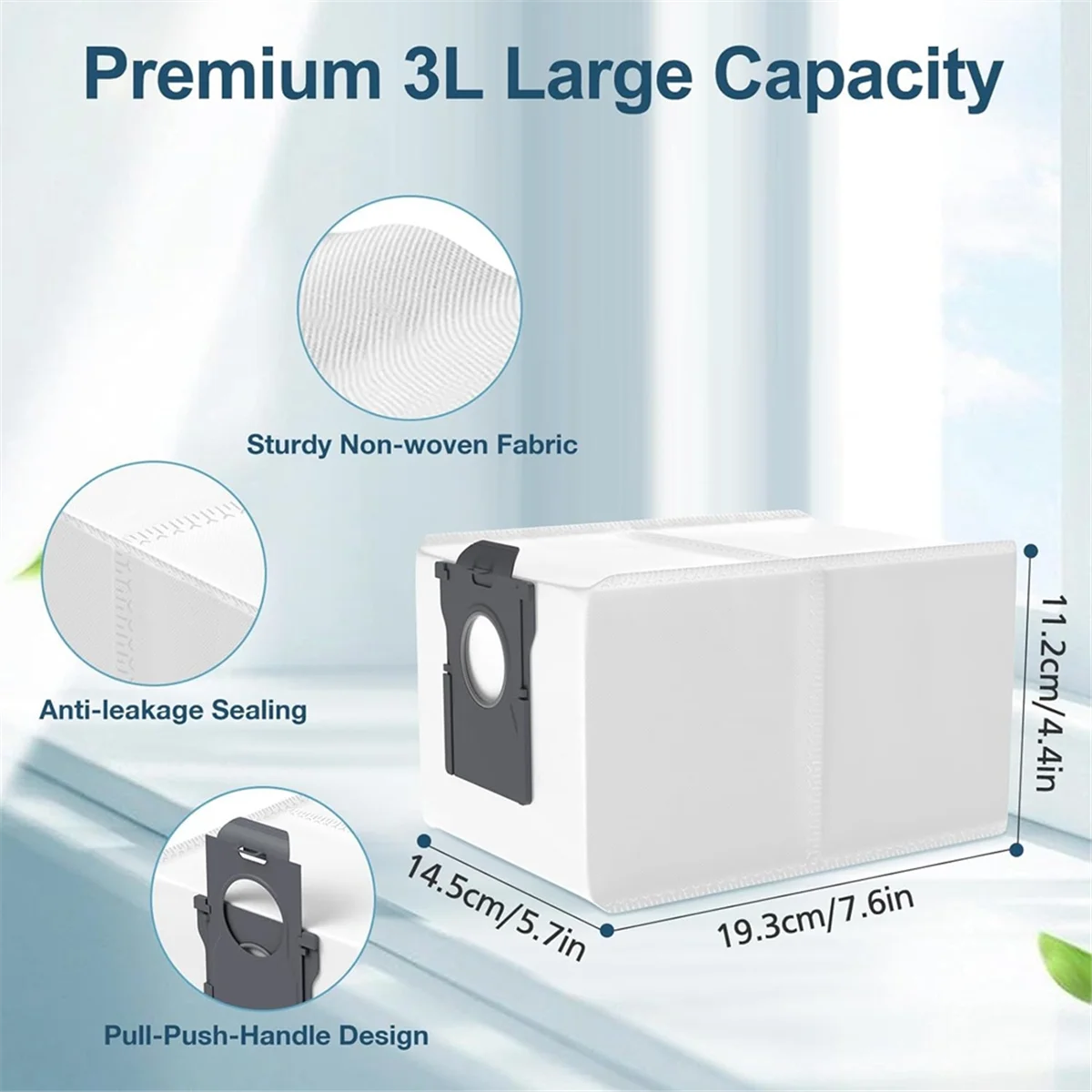 10 Pack Dust Bags for Dreame X30 Ultra / X40 Ultra / L10s Pro Ultra Robot Vacuum Cleaner Bags Accessories Parts