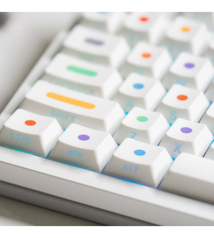 Dot Side-Through Keycap Replica Simple Front No Characters PBT Hot Sublimation Original Factory-Adapted Mechanical Keyboard