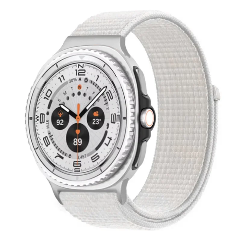 حزام نايلون رسمي لساعة سامسونج جالاكسي 8 40 مللي متر 44 مللي متر سوار توصيل معدني Correa Galaxy Watch 8 كلاسيكي 46 مللي متر معصمه