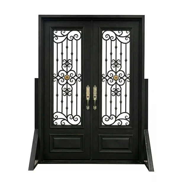 

High Quality Iron Front Door Design Iron Entry Doors Wrought Iron French Doors