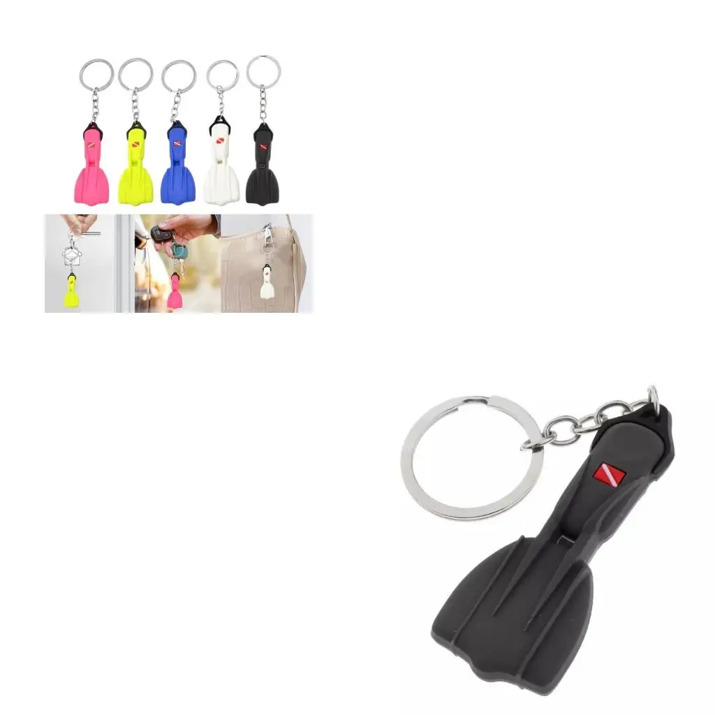 Diver Essential Silicone Dive Fin Keychain for Underwater Enthusiasts