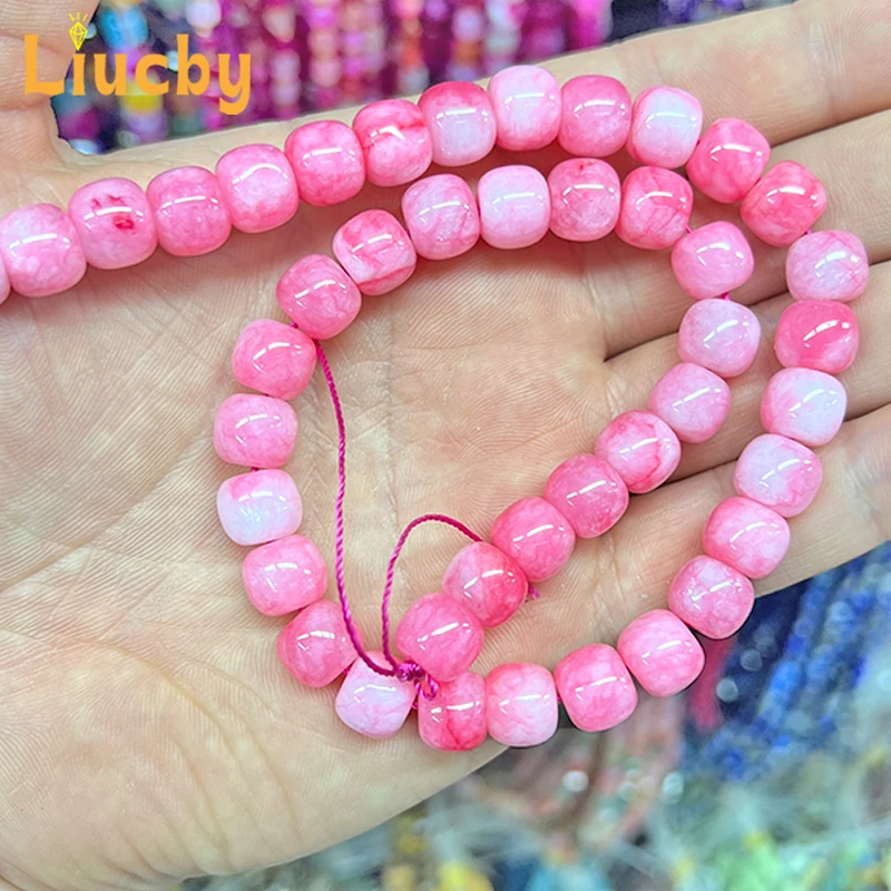 Deep red patterned old shaped Beads For Jewelry Making DIY creativity Decorative Handstring Bracelets Crafts 15