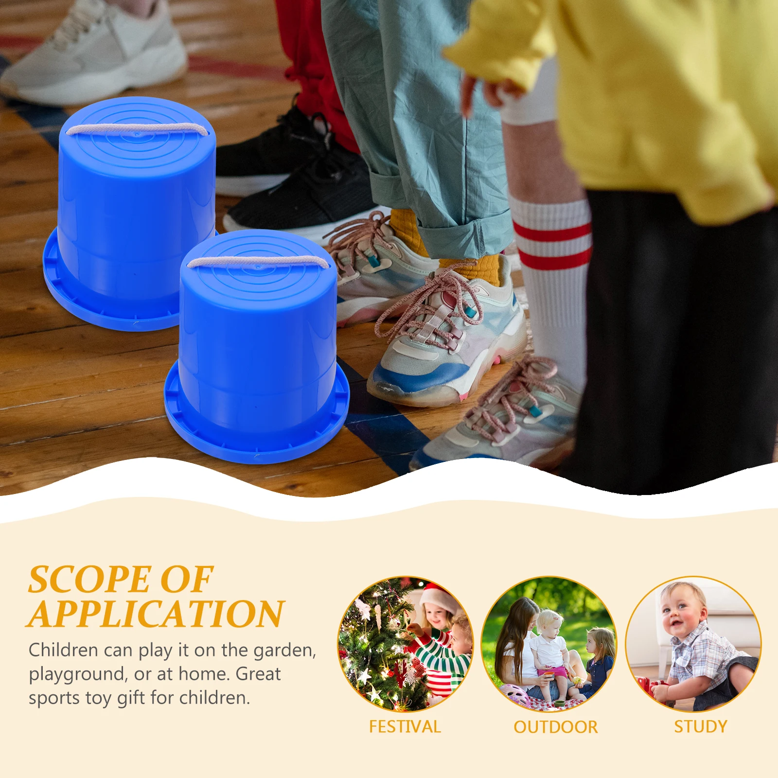 

3 Pairs Sensory Training Stilts Toddler Outdoor Toys Jumping Buckets for Kids Children Girl Shoes