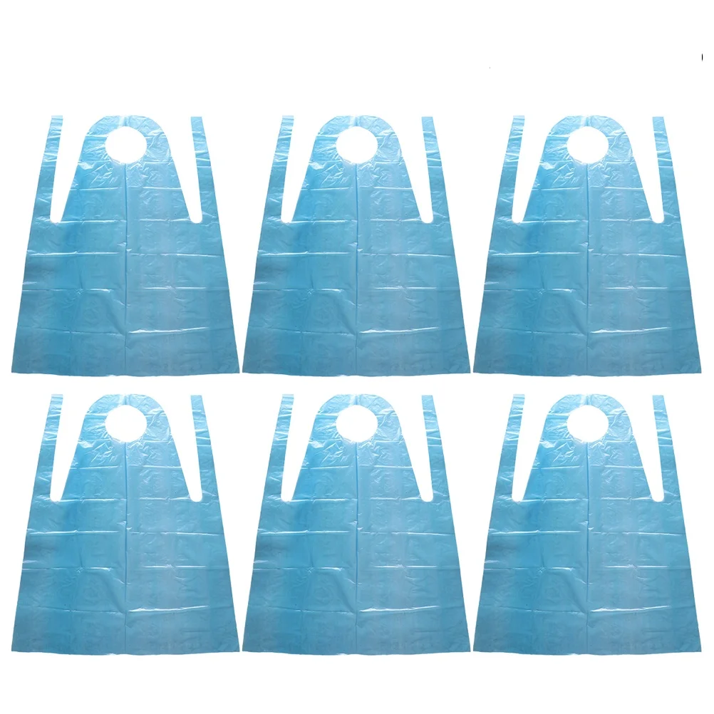 

20Pcs Disposable Waterproof Sleeveless Apron Plastic Aprons for Cooking Housework Barbecue Oil Resistant Barbecue Apron