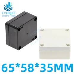 1pcs Grey Black 65x58x35mm ABS Plastic housing Security power supply  Electronic instrument Outdoor wiring waterproof box