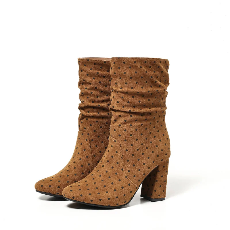 Retro Women's Autumn Boots For Woman Platform Shoes Female High Heels Women's Boots Trend 2026 Fashion Mid Calf Booties Woman