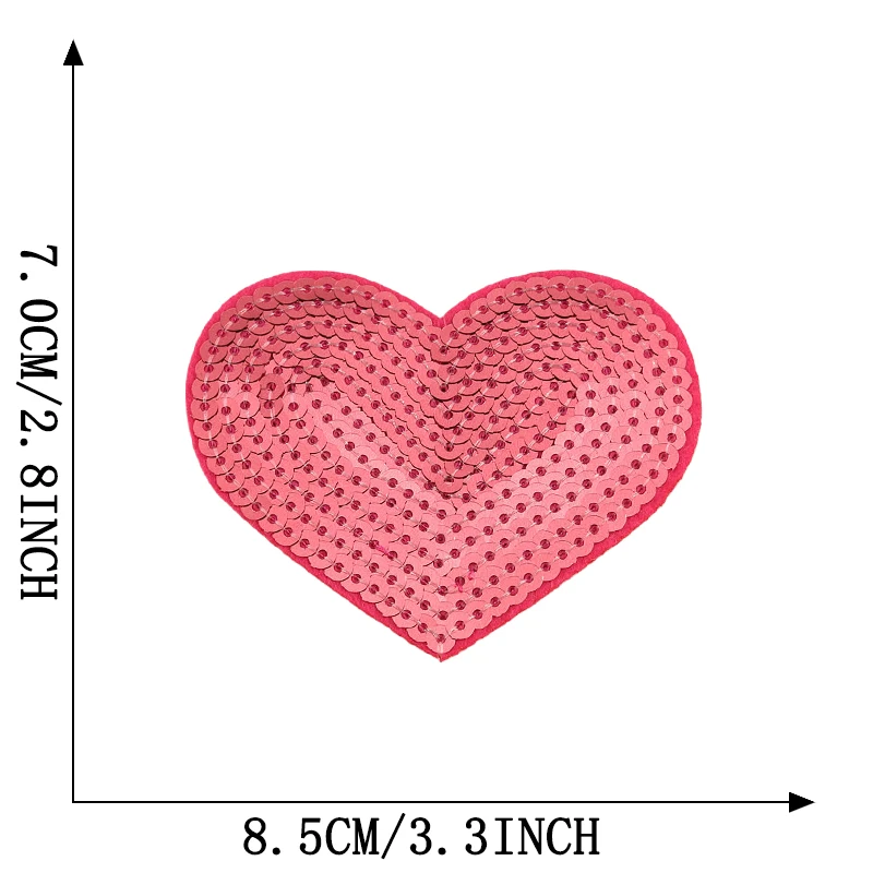 Eisen auf Patches für Kleidung Stern Herz Pailletten Thermo jacke DIY gestickt nähen Aufkleber Rucksack niedlichen Parche Kinder Ropa Glitter – Detail 7